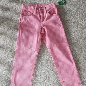 GAP Pink Checkered Kids Jeans